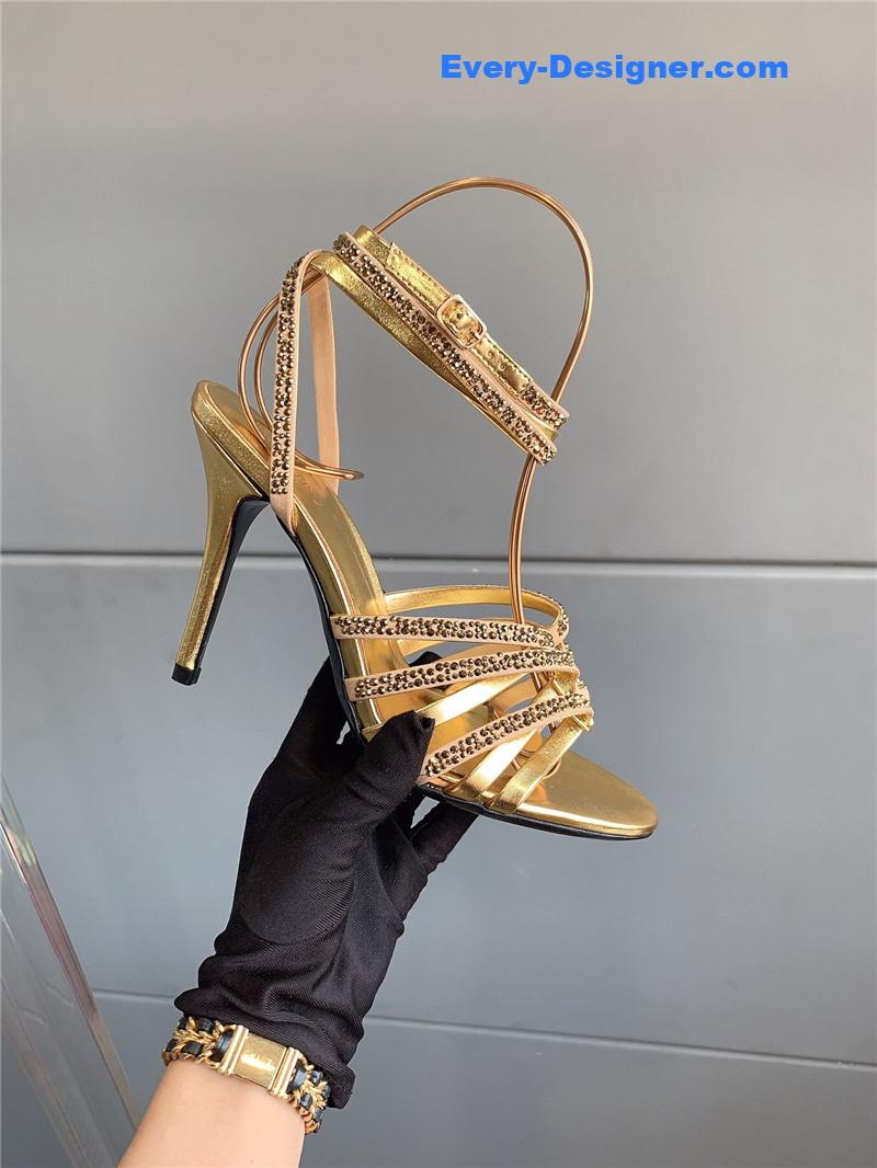 Va1e*ntin0 rhinestone high heel sandals