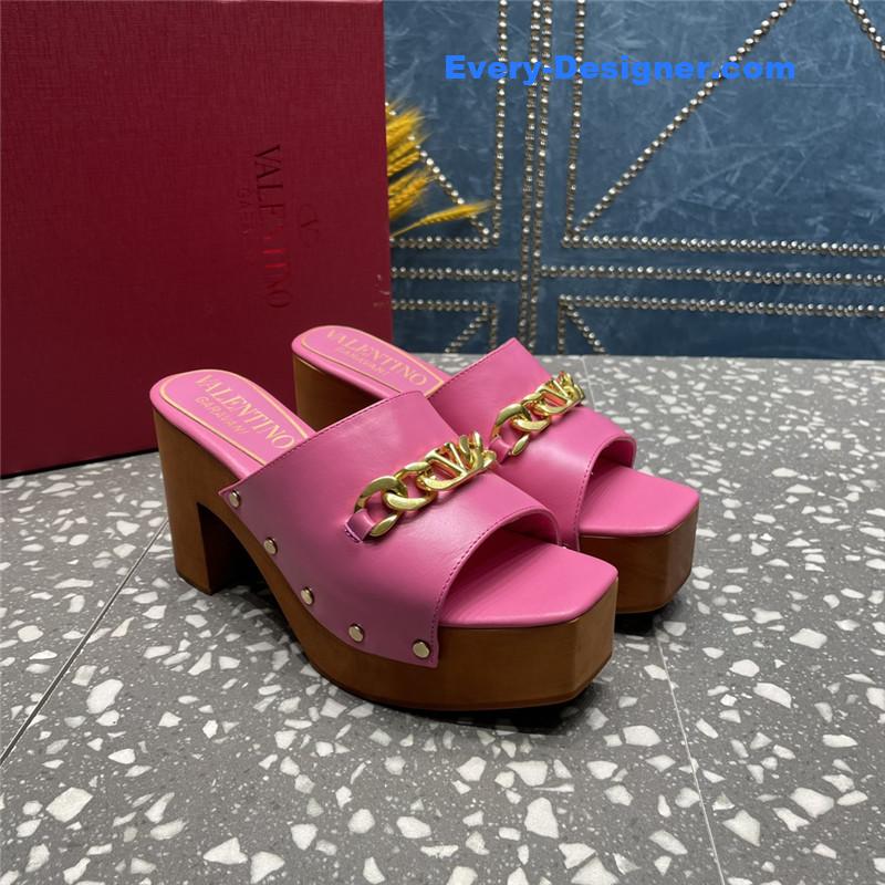 valentino metal chain high heel sandals