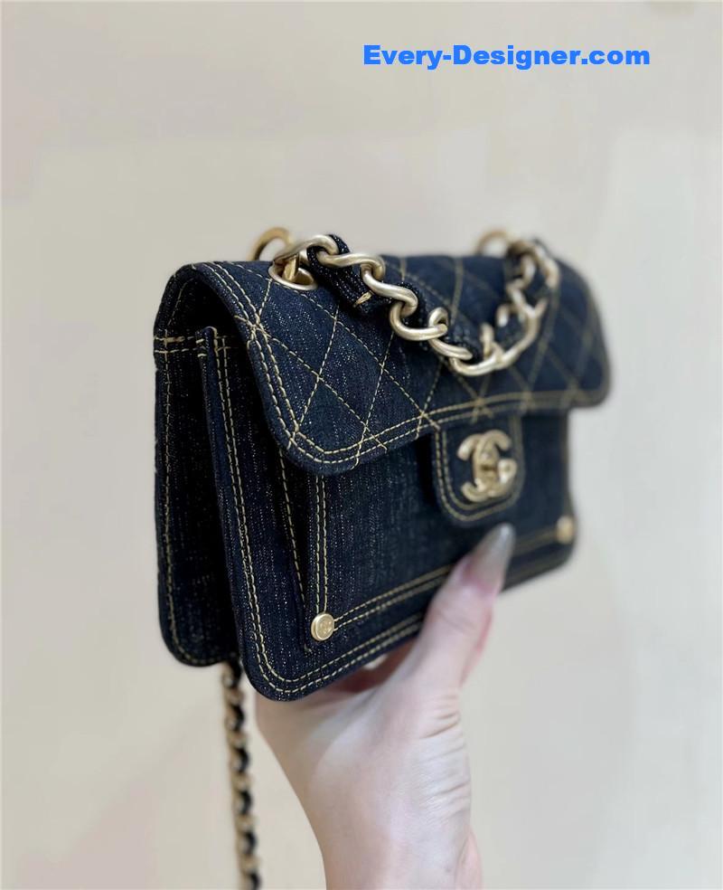Ch**el denim messenger bag