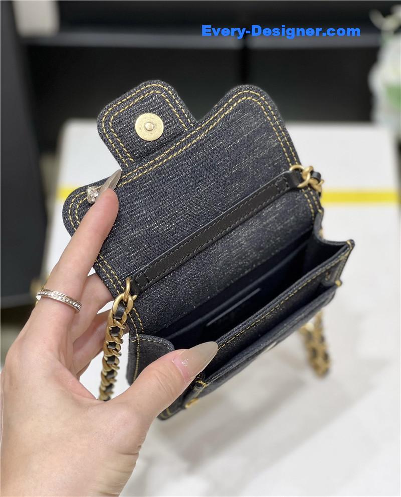 Ch**el mini denim messenger bag