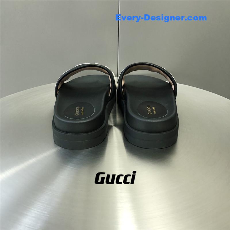Gucci letter logo platform slippers