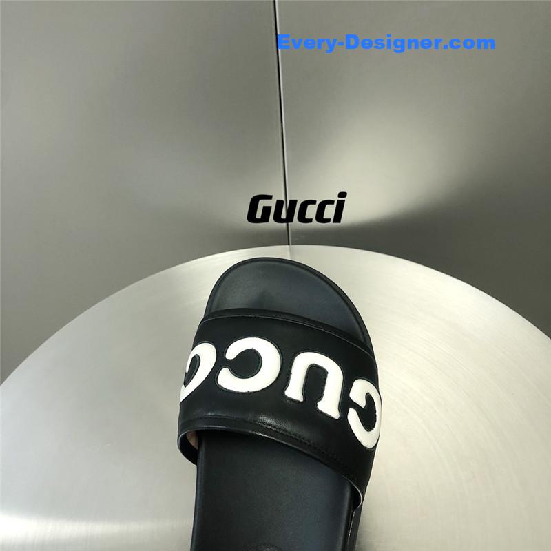 Gucci letter logo platform slippers