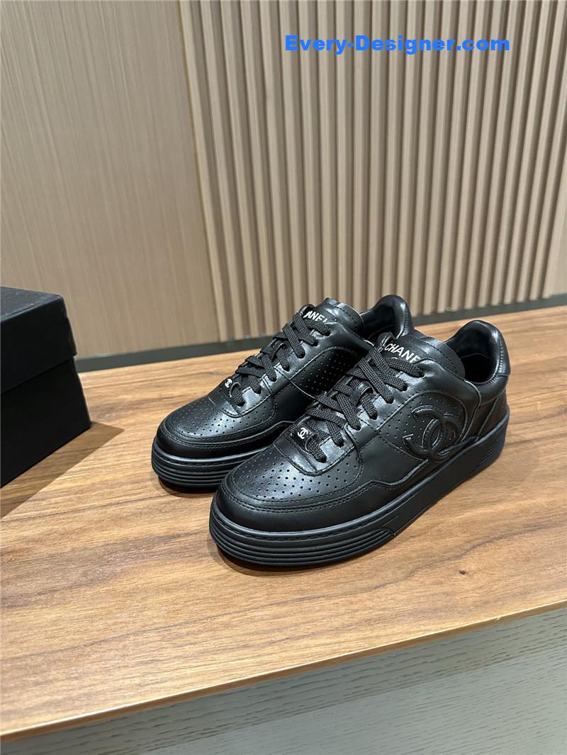 Chanel logo sneakers womens