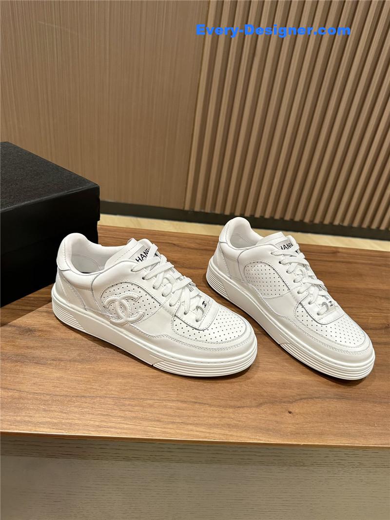 Chanel logo sneakers womens