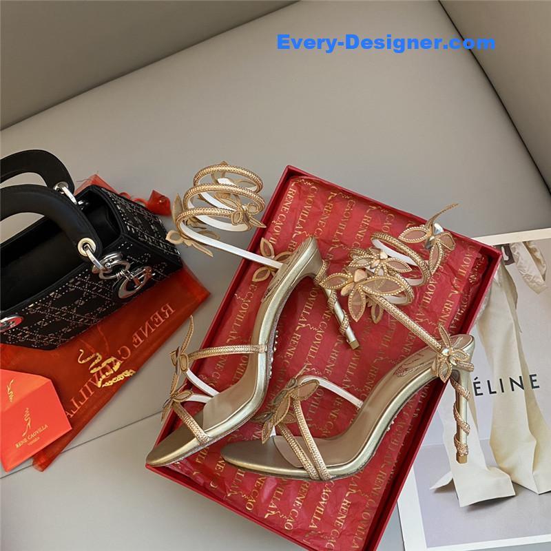 rene caovilla butterfly strappy sandals