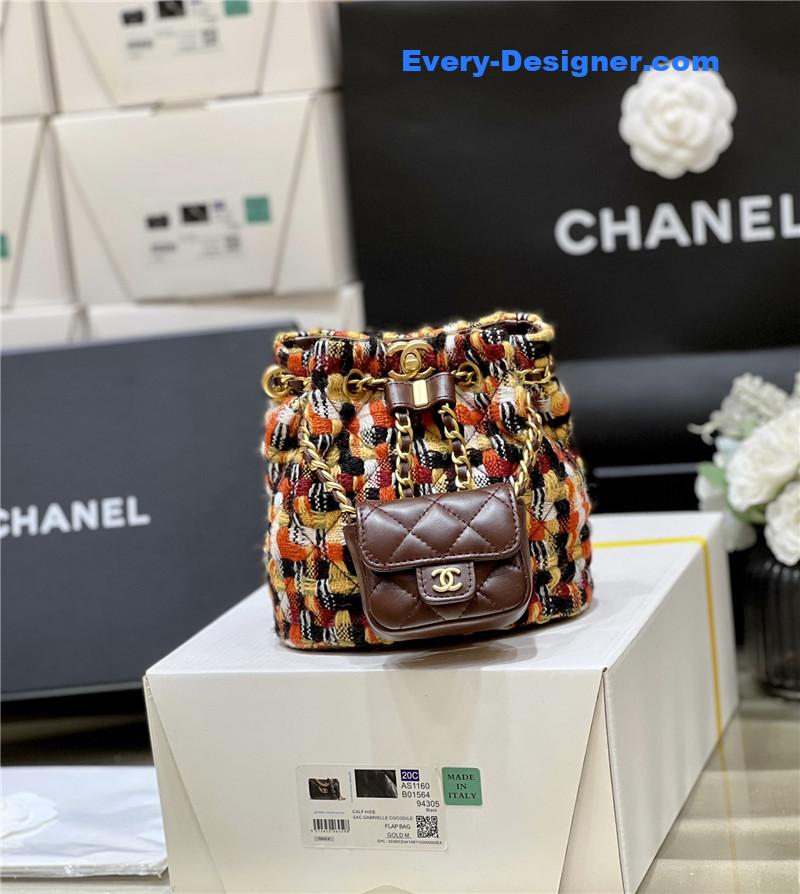 Chanel bucket double backpack