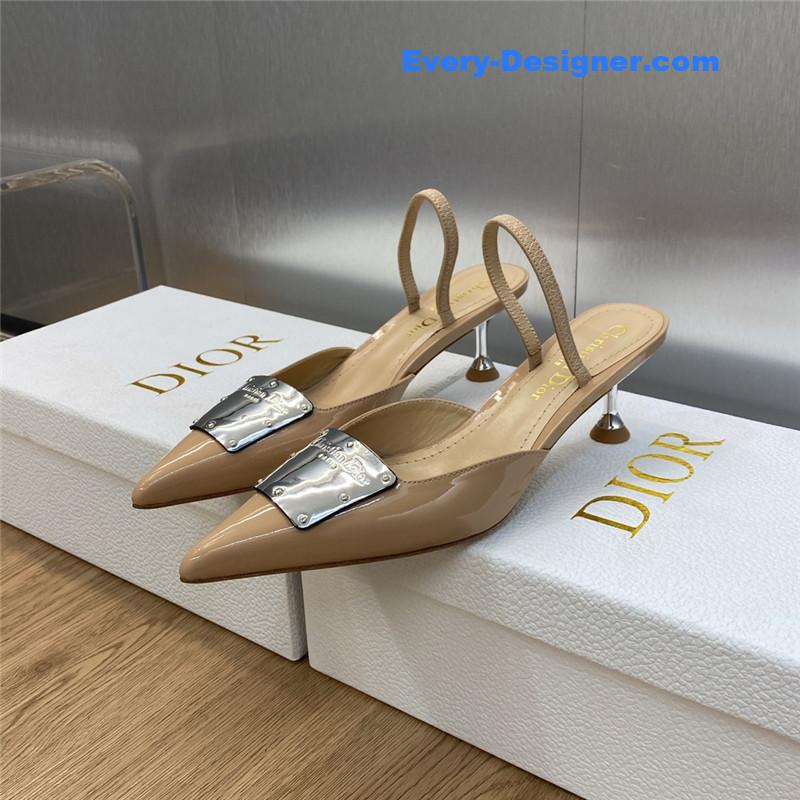 D10r cd letter logo high heel sandals