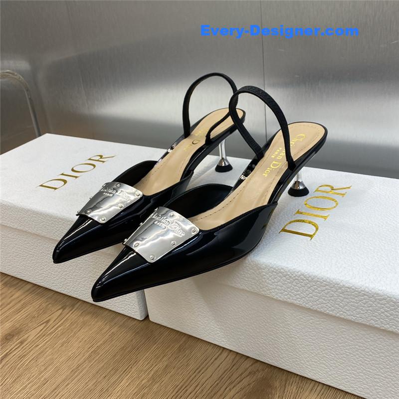 D10r cd letter logo high heel sandals