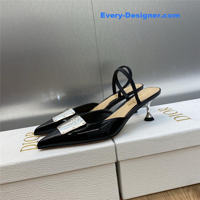 D10r cd letter logo high heel sandals