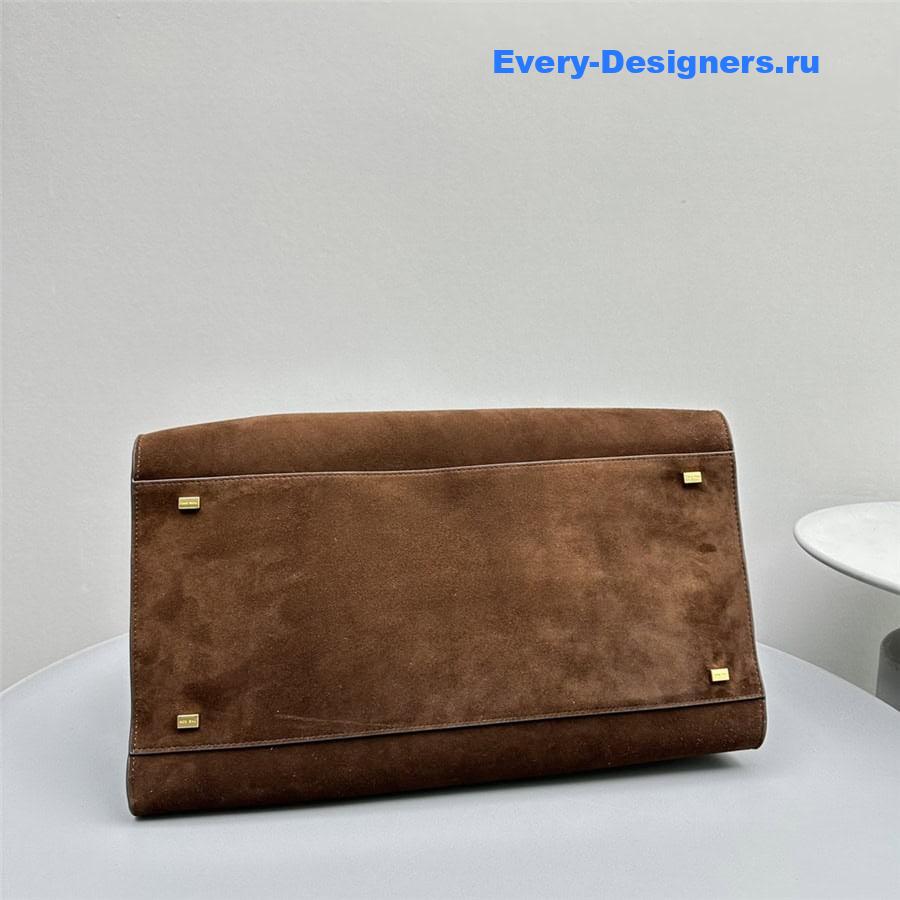 The R0w soft margaux 15 bag in mocha suede