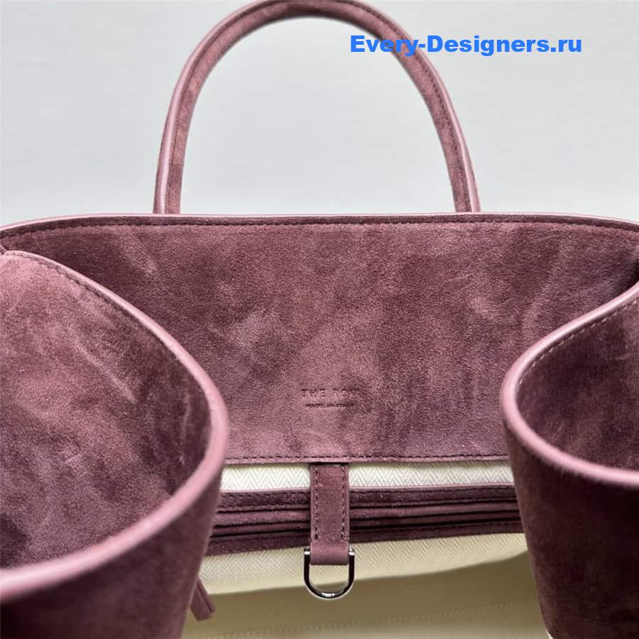 The R0w margaux 15 suede bag in burgundy