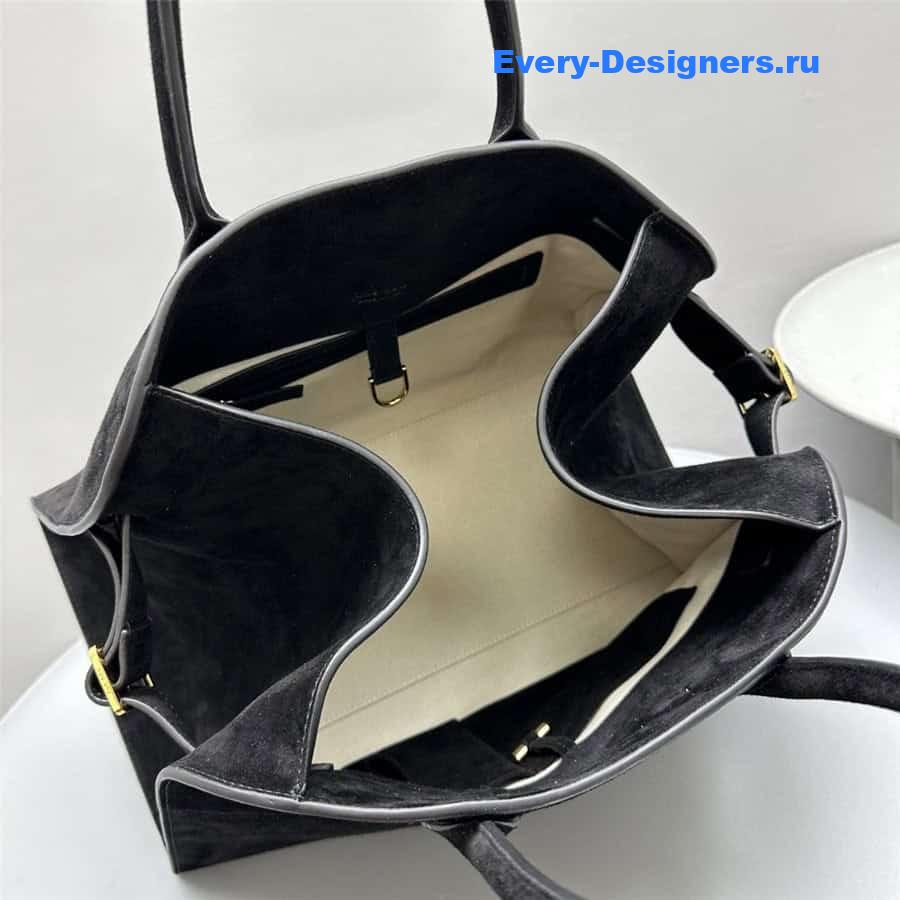 The R0w soft margaux 15 bag in black suede