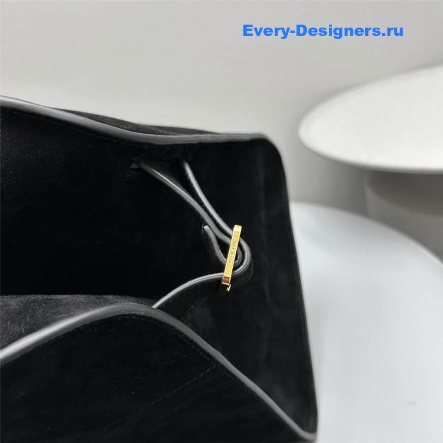 The R0w soft margaux 15 bag in black suede