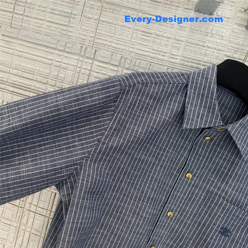 Ce1i*e cotton denim striped shirt