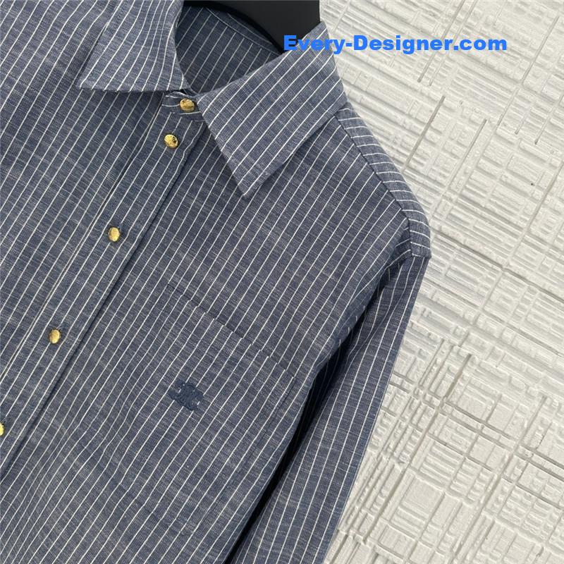 Ce1i*e cotton denim striped shirt