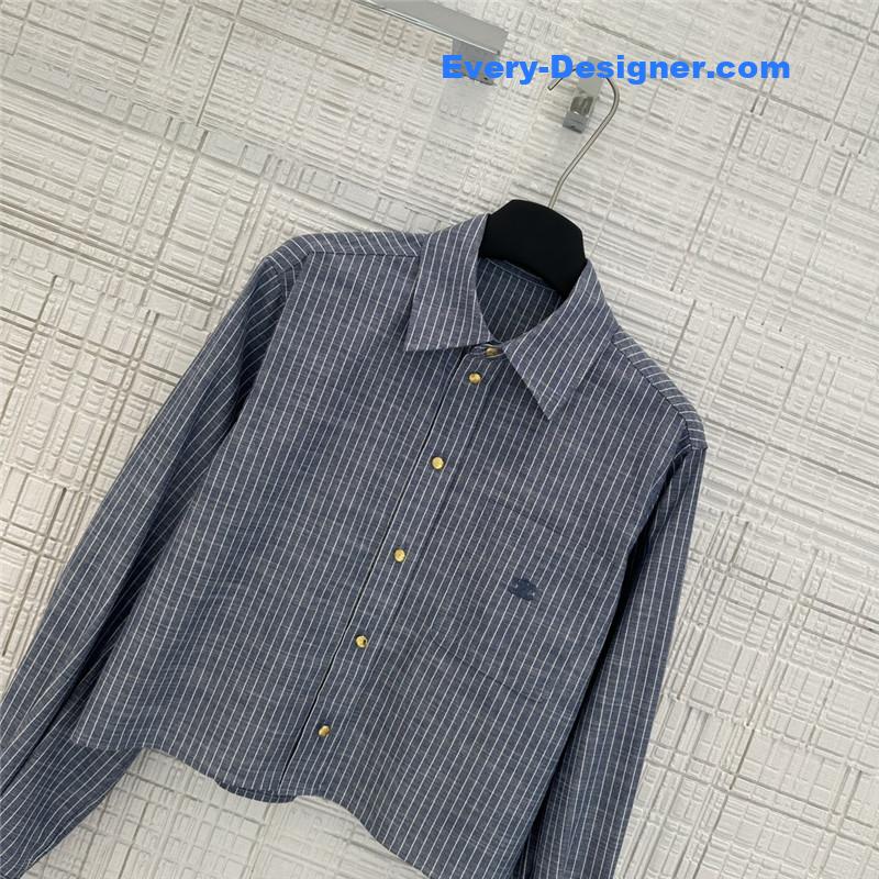 Ce1i*e cotton denim striped shirt