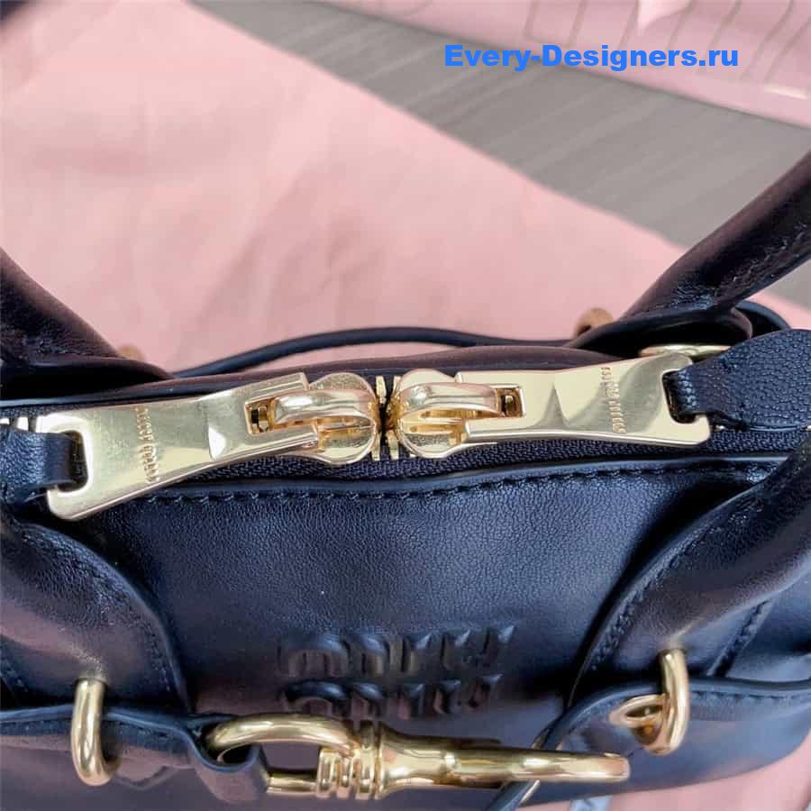 Miu Miu Aventure Black Nappa Leather Bag