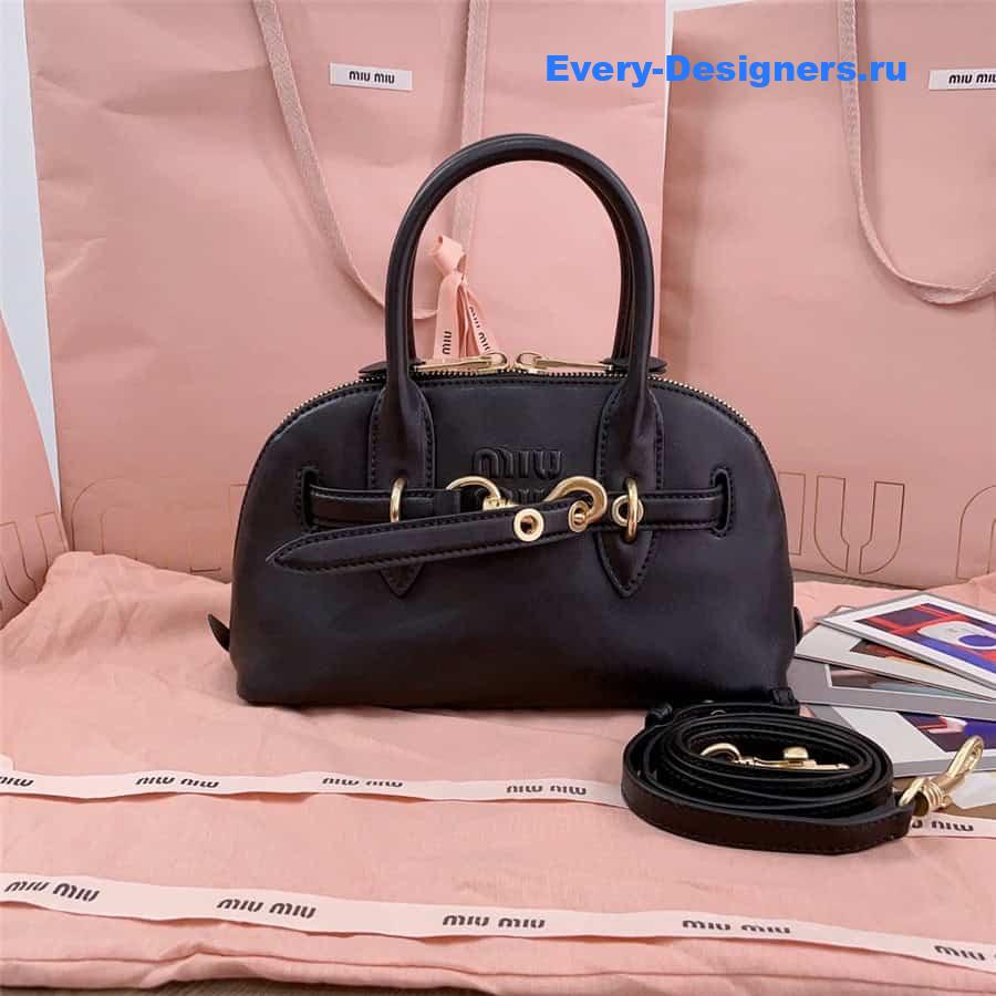 Miu Miu Aventure Black Nappa Leather Bag