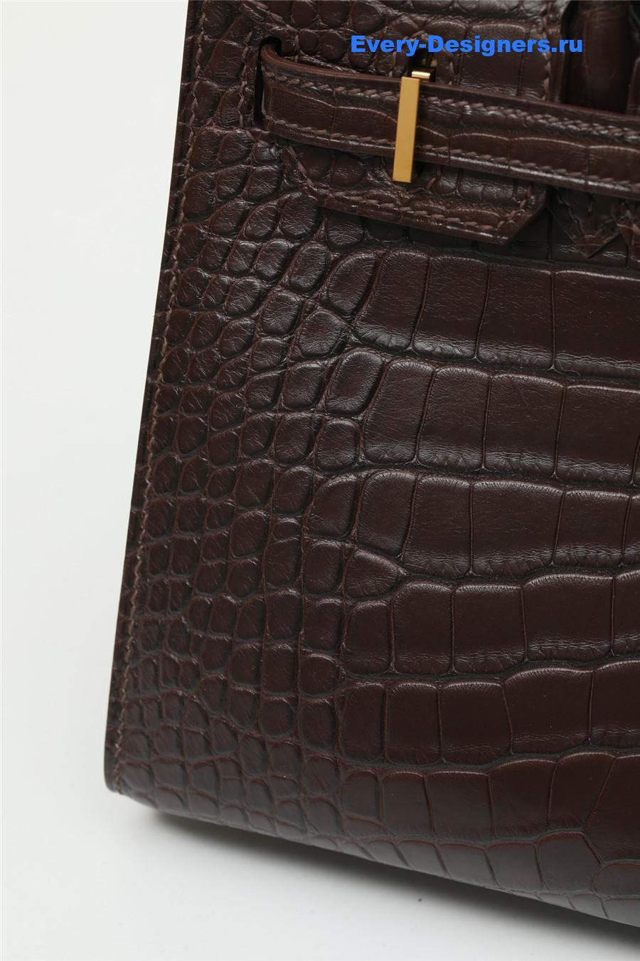 H**me5 birkin kelly 20 alligator bag brown