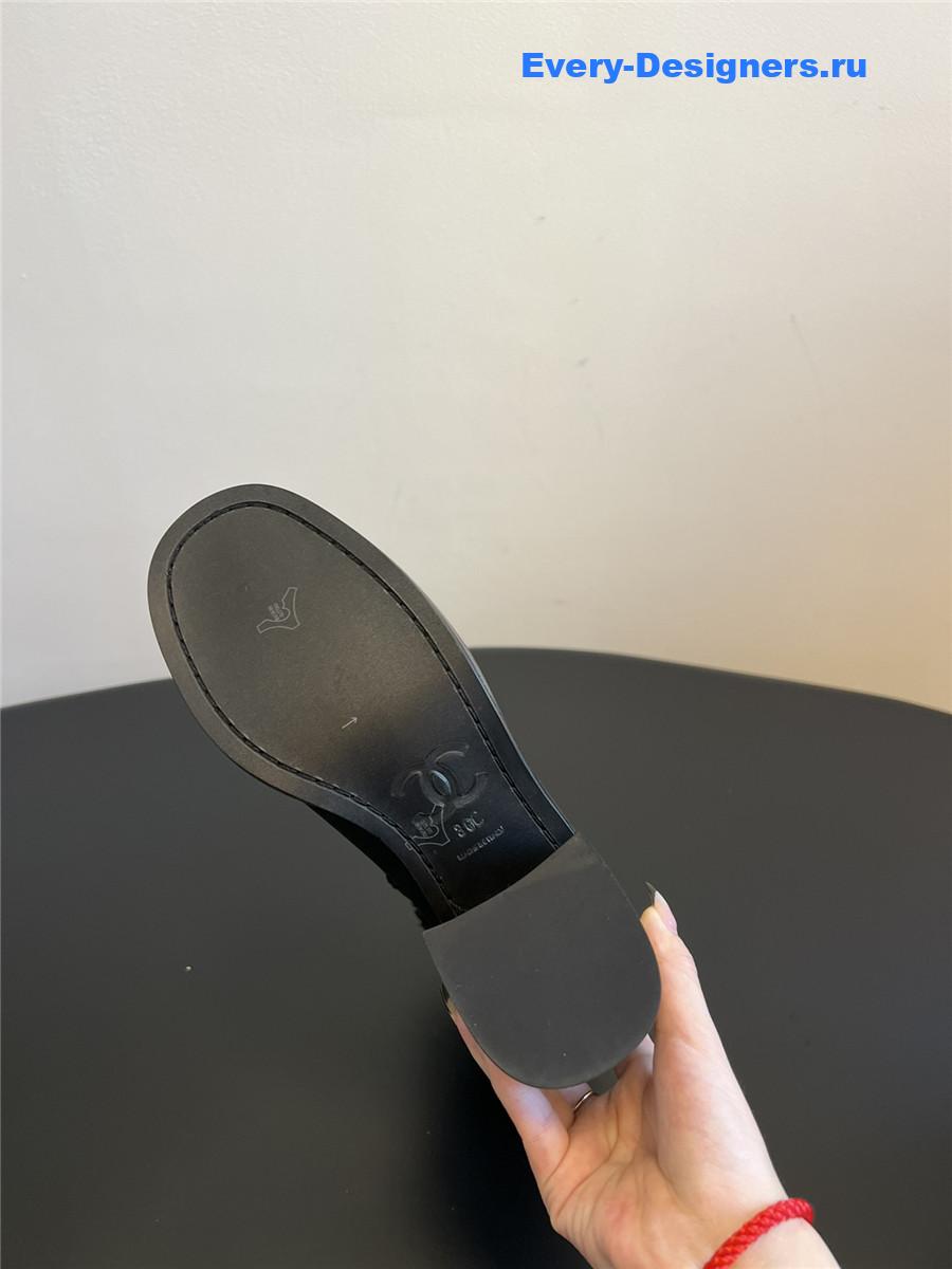 black Ch**el knitted socks boots