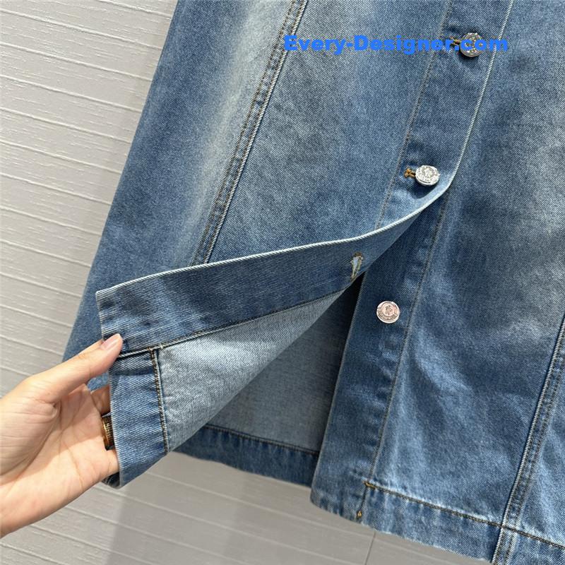 Moncler denim long skirt