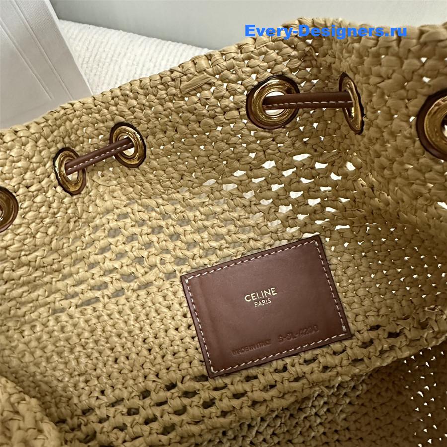 Ce1i*e clara raffia bucket bag