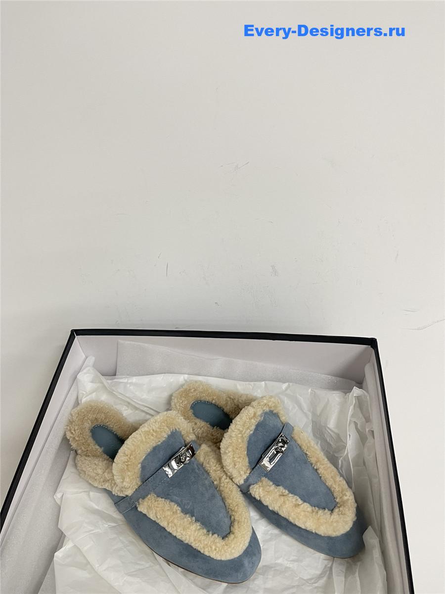 H**me5 kelly wool slippers blue