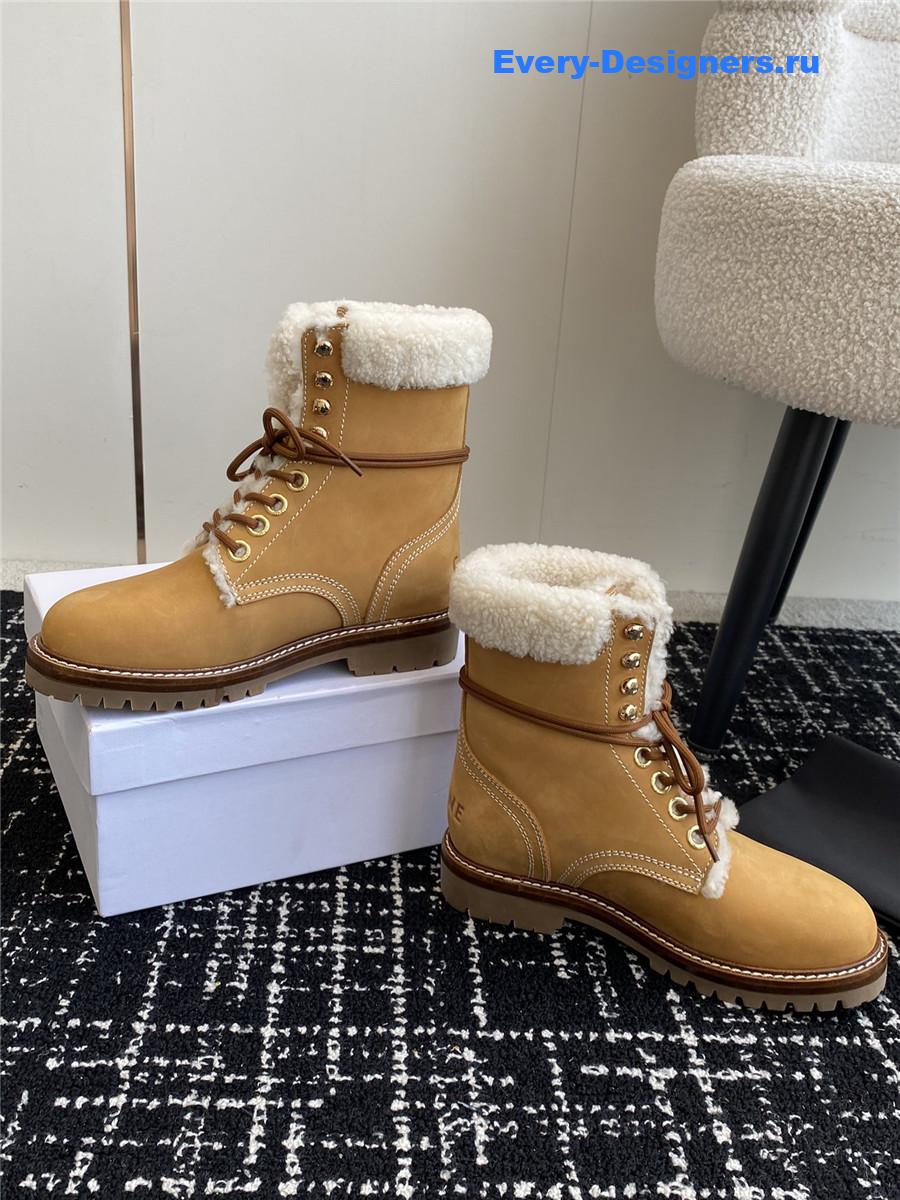 Ce1i*e winter platform wool boots brown