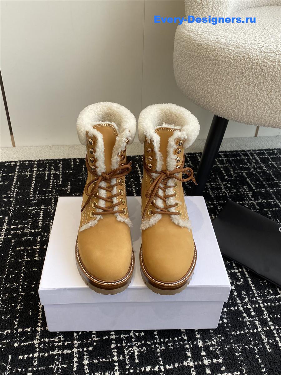 Ce1i*e winter platform wool boots brown