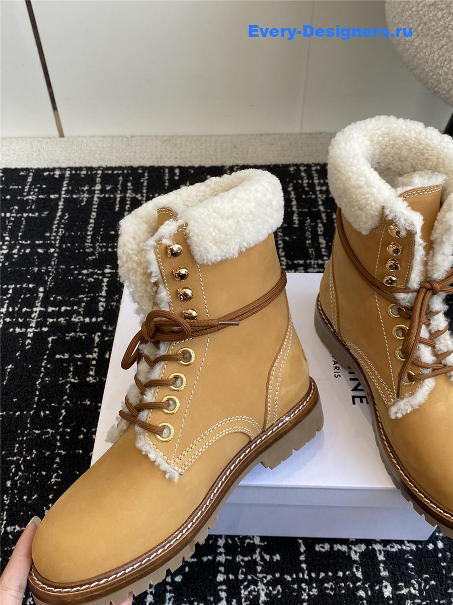 Ce1i*e winter platform wool boots brown