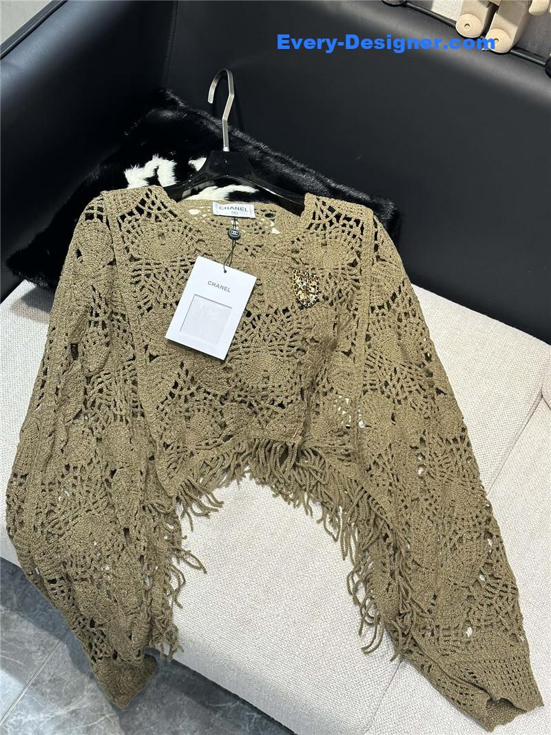 Ch**el flocking cutout top