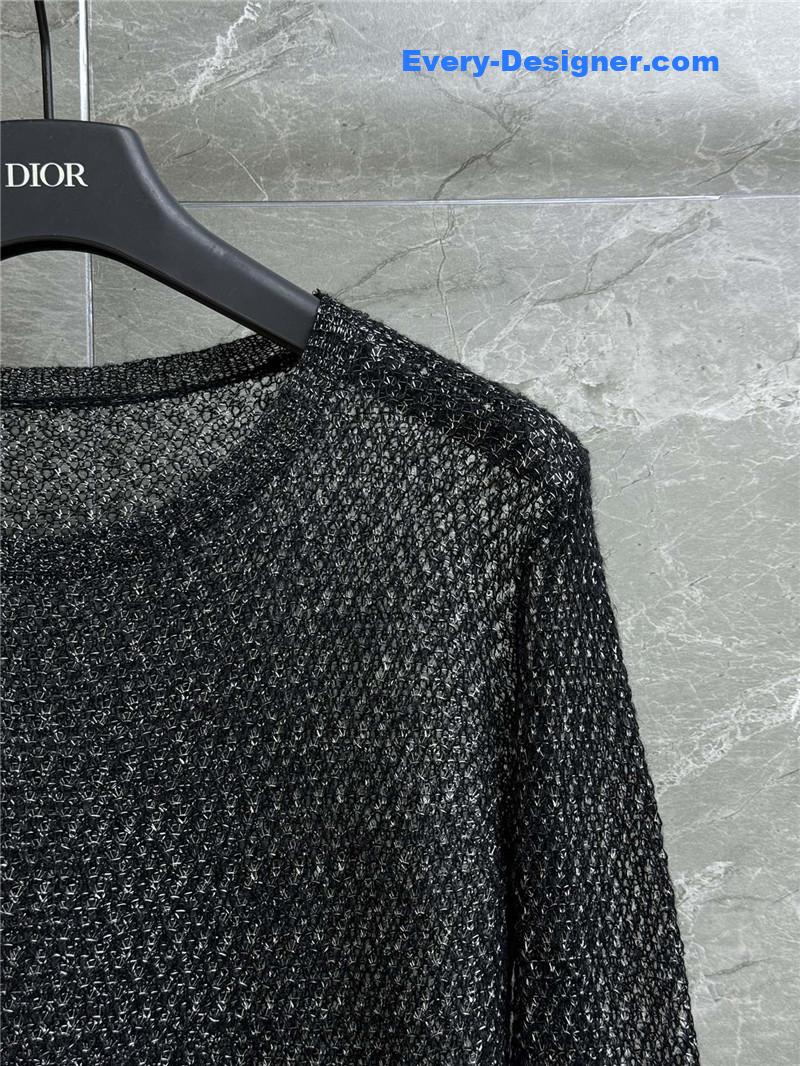 D10r cd bee embroidered hollow bottoming shirt