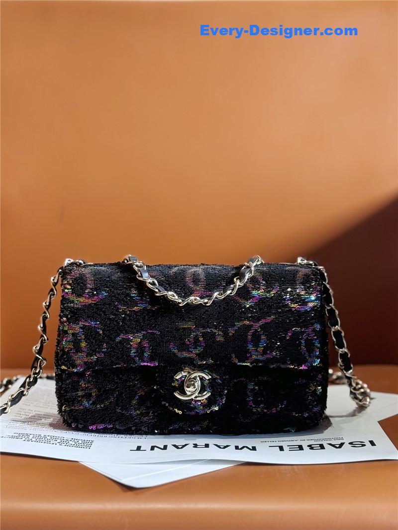 Ch**el cf sequin bag
