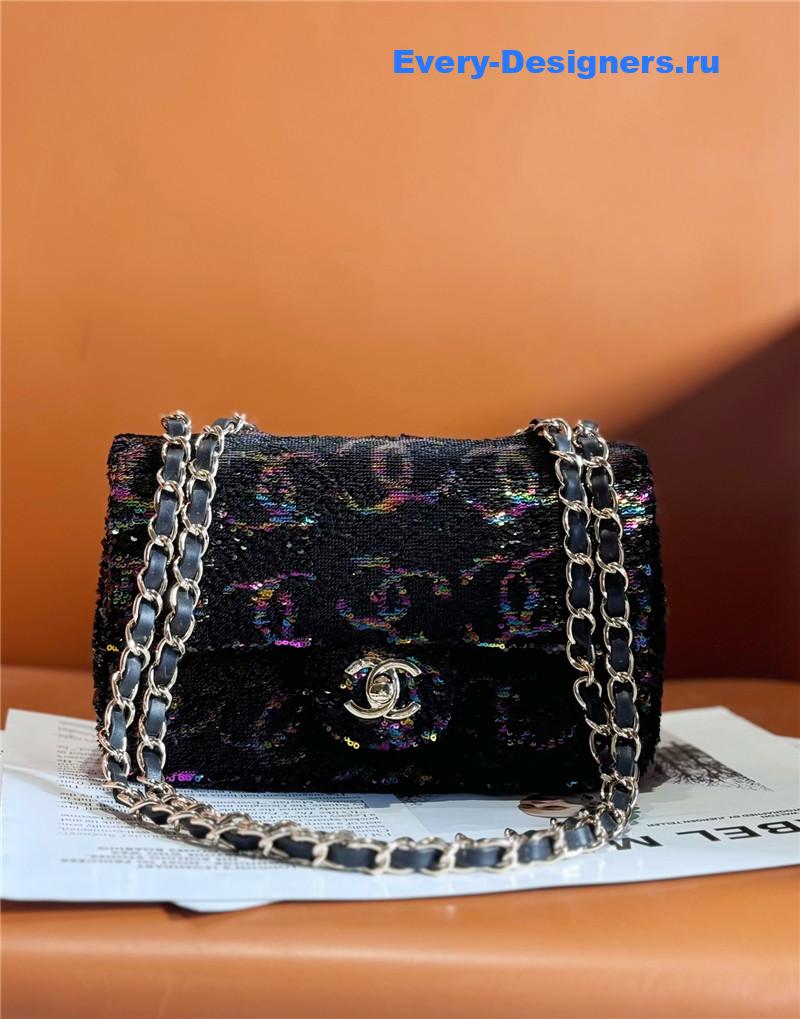 Ch**el cf sequin bag