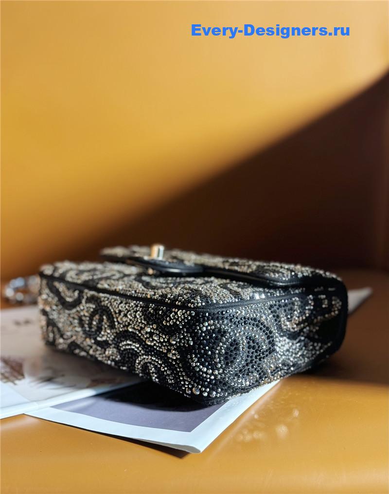 Chanel pearl cf rhinestone flap bag