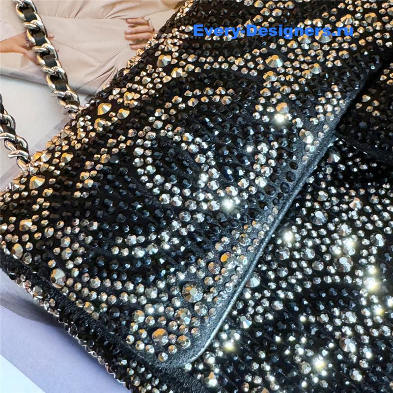 Chanel pearl cf rhinestone flap bag