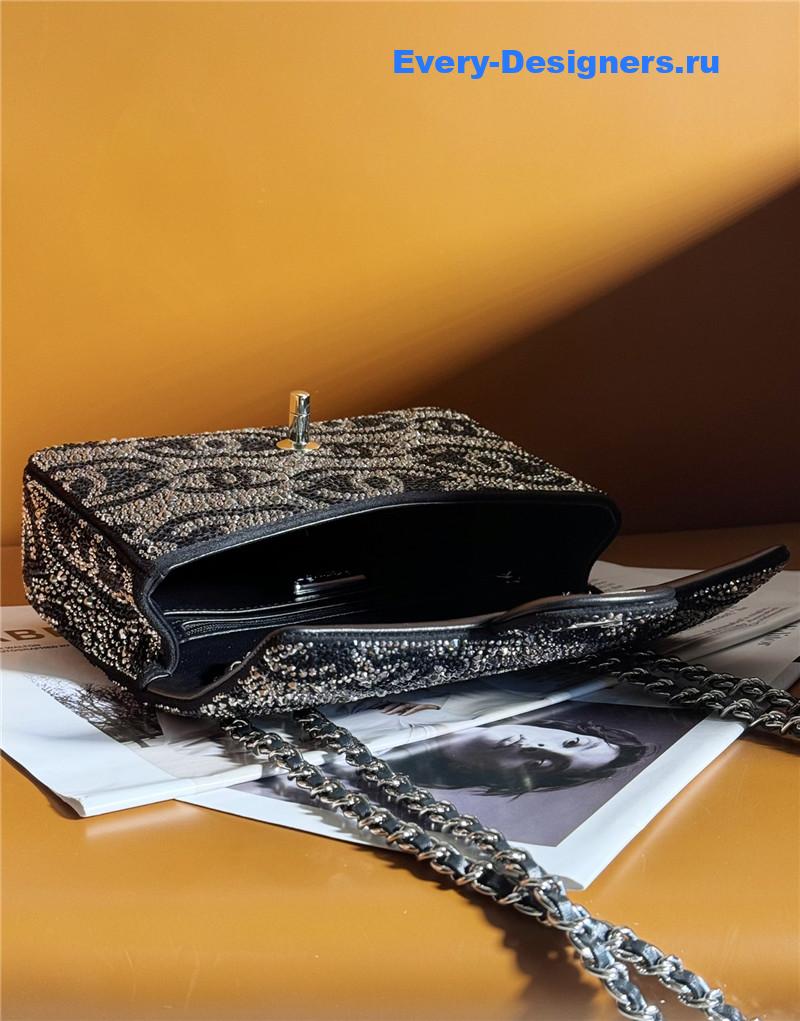 Chanel pearl cf rhinestone flap bag