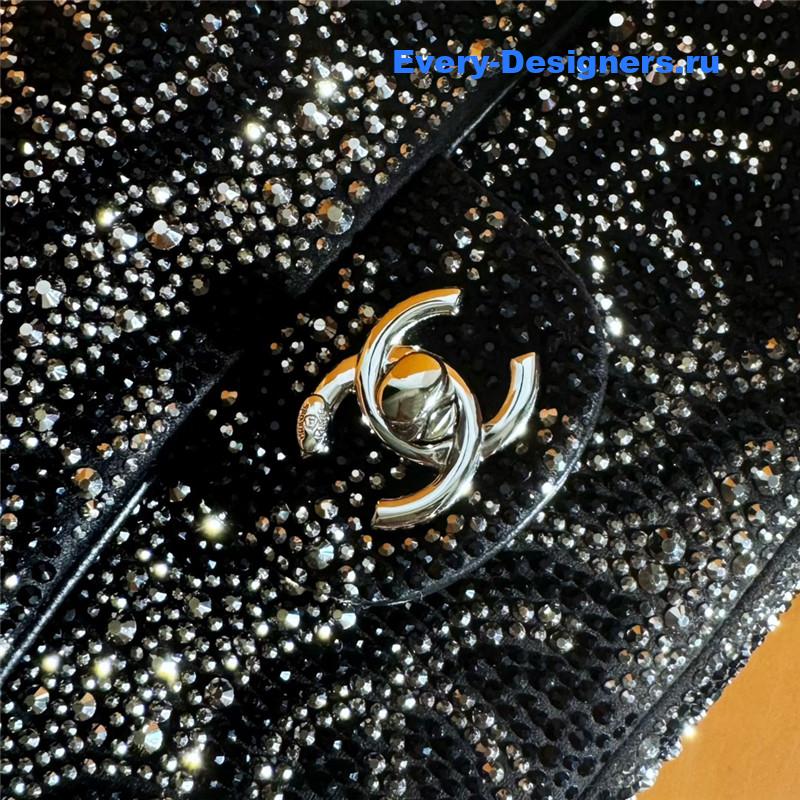 Chanel pearl cf rhinestone flap bag