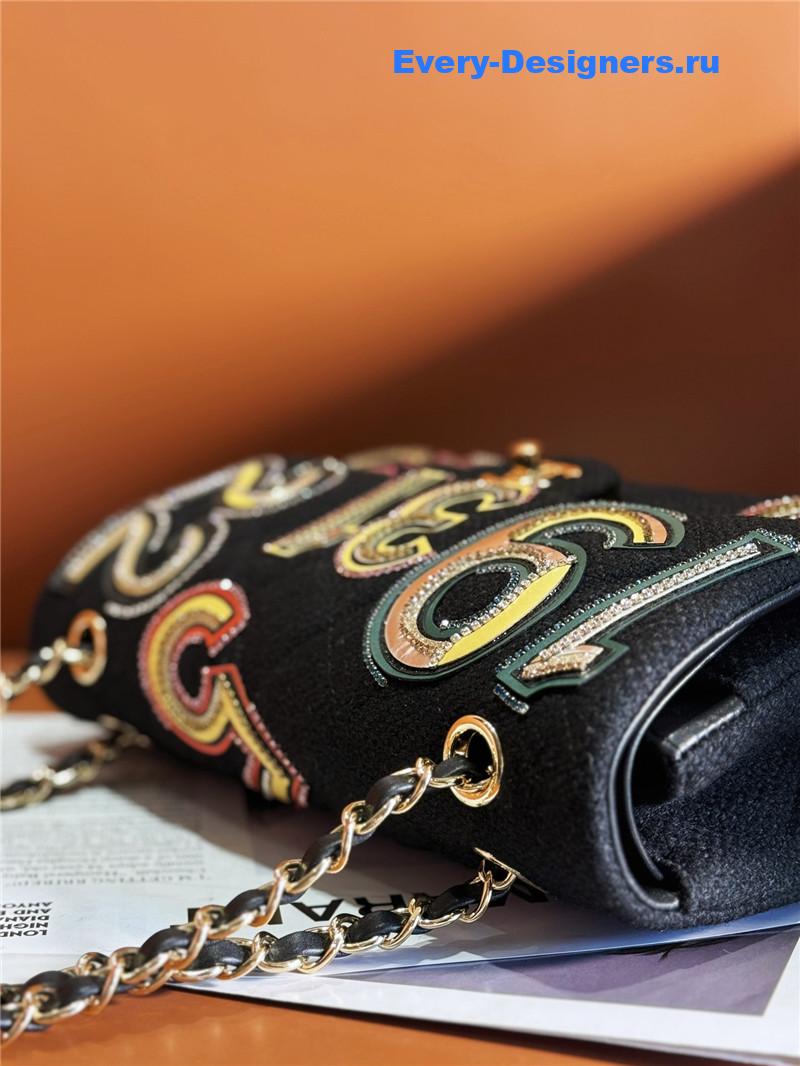 Ch**el limited edition woolen cf bag