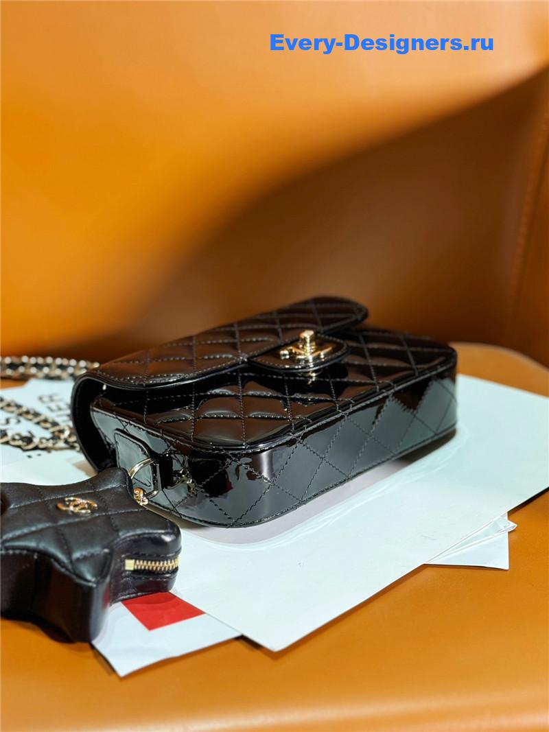 Ch**el patent leather cf star bag