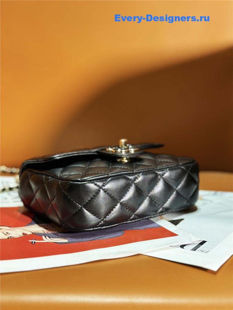 Ch**el love Ch**el logo flap bag