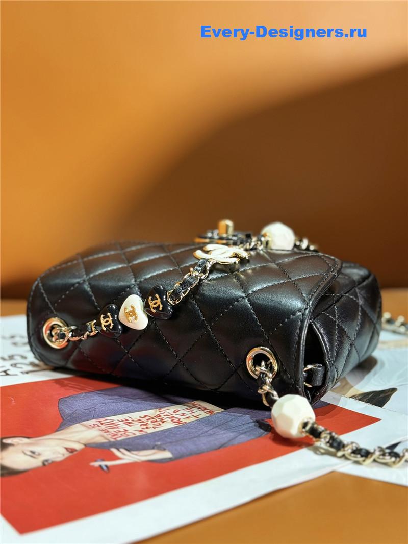 Ch**el love Ch**el logo flap bag