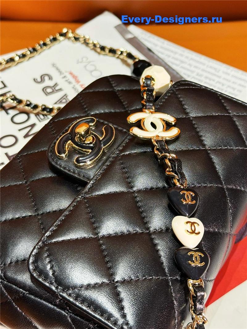 Ch**el love Ch**el logo flap bag