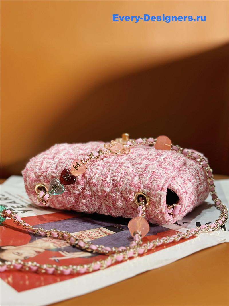 Ch**el love Ch**el logo flap bag