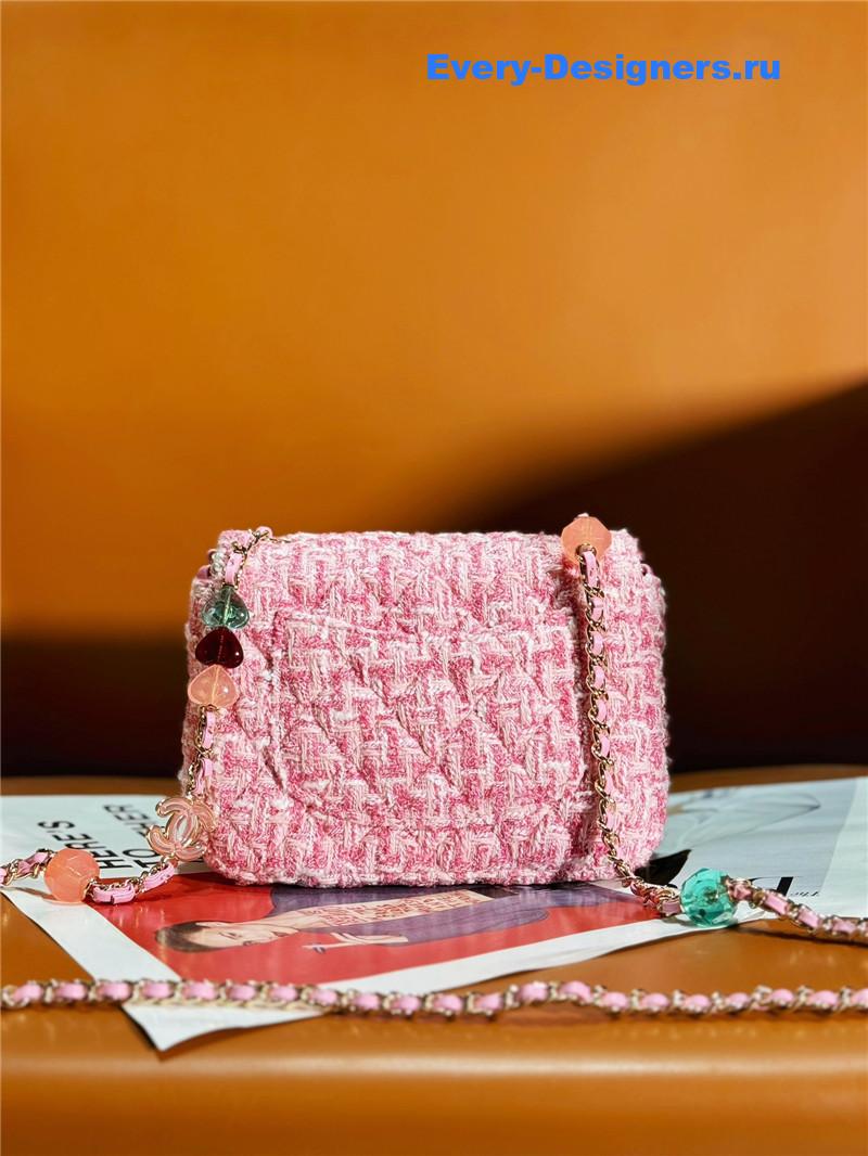 Ch**el love Ch**el logo flap bag