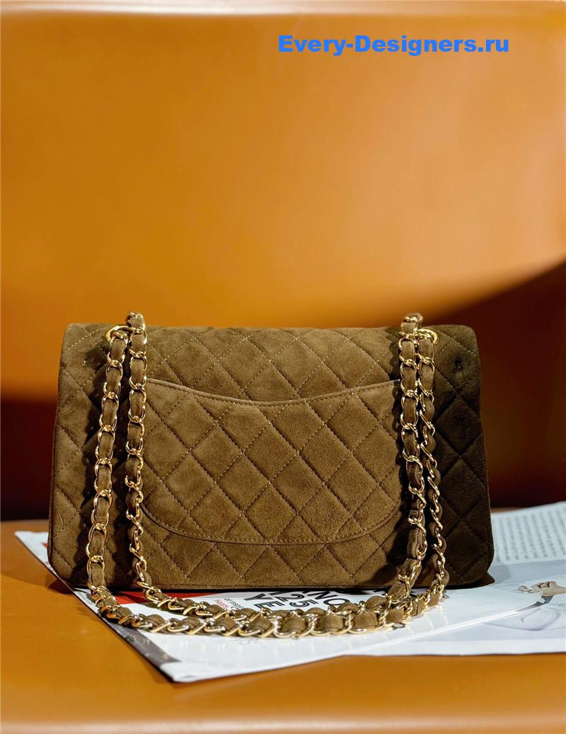 Ch**el brown suede cf flap bag