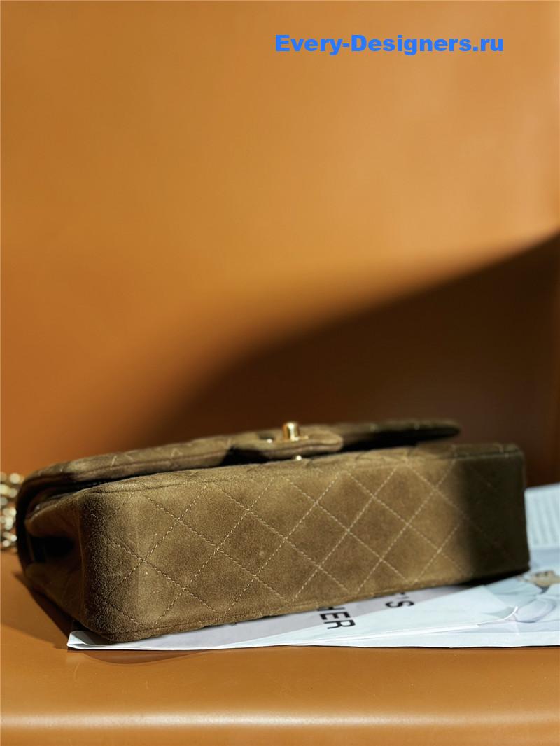 Ch**el brown suede cf flap bag