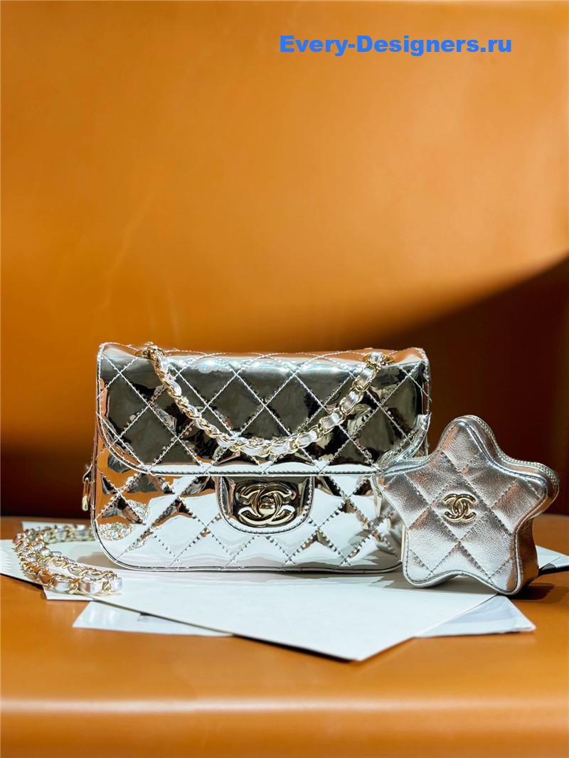 Ch**el patent leather cf star bag