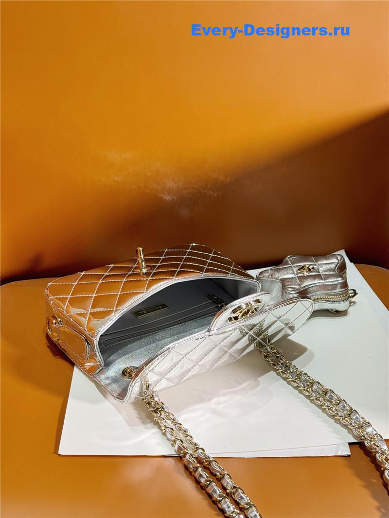 Ch**el patent leather cf star bag