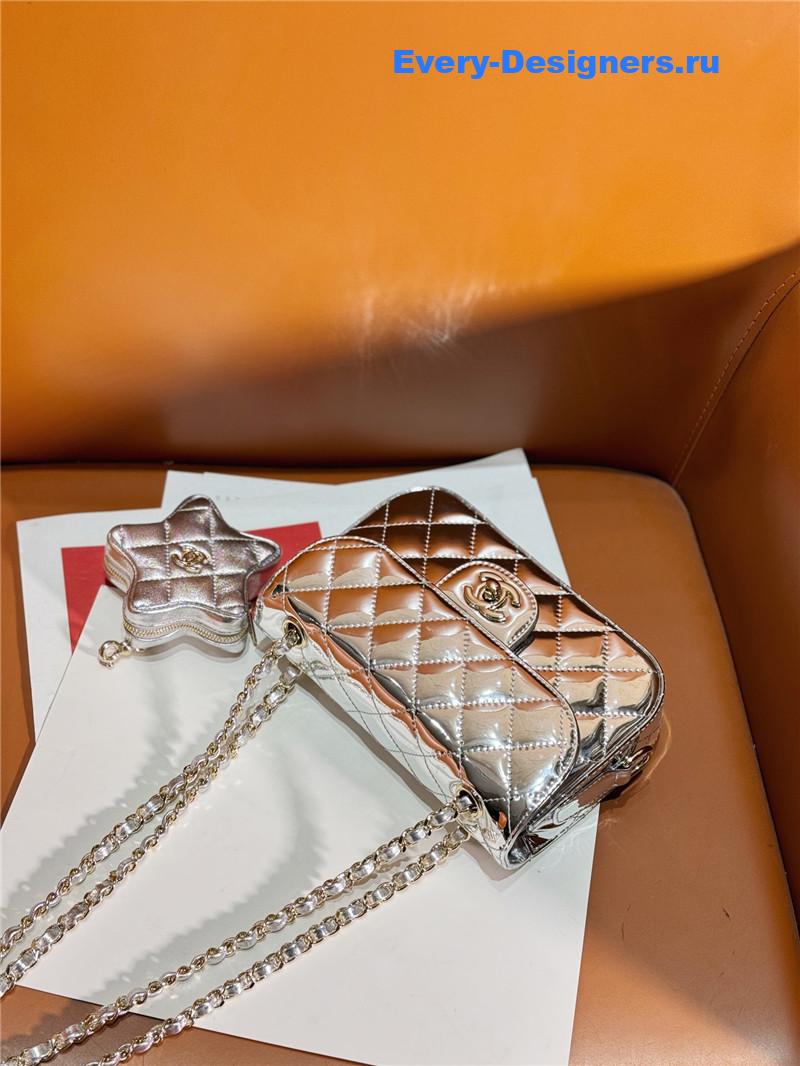 Ch**el patent leather cf star bag